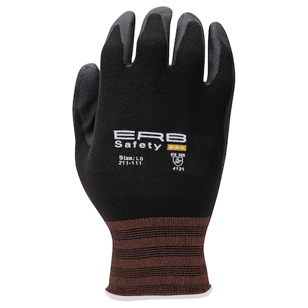 211-111 Nylon Knit Gloves, Micro-Foam Nitrile Coating, SM, PR